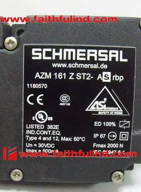 议价Schmersal 101180570 施迈赛安全开关 AZM 161 Z ST2-AS rbp