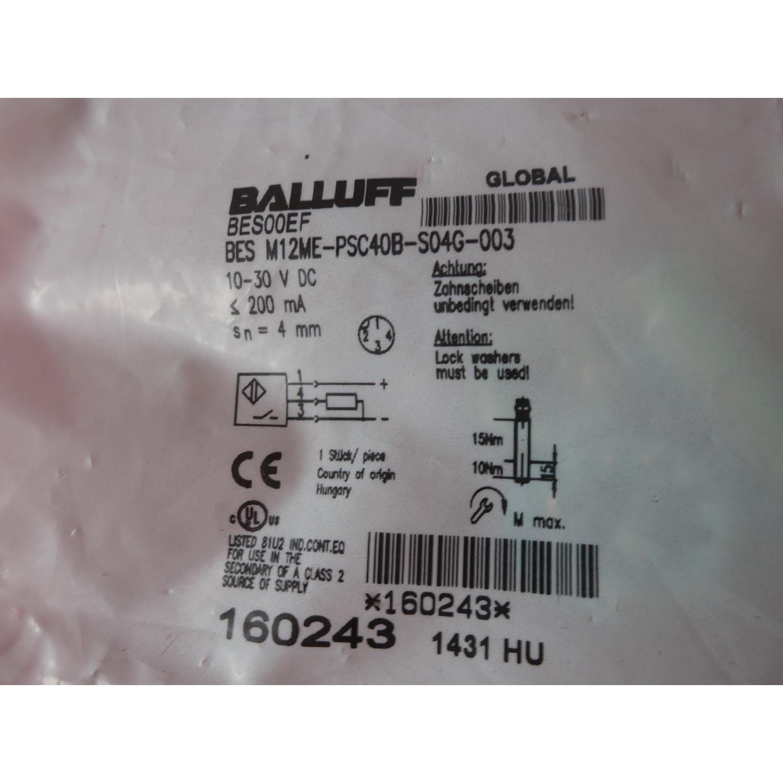 议价BALLUFF BES M12ME-PSC40B-S04G-003 BES00EF
