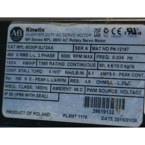 议价servo motor CAT MPL-B330P-SJ2AA