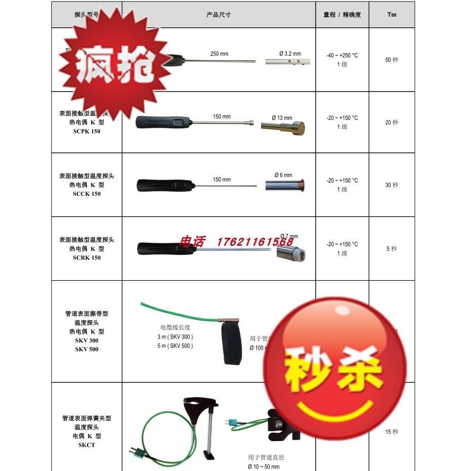 议价温度探头SPK1000/SAK250/SCPK150/SCCK150/SCRK150/SKV300