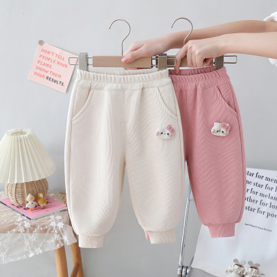 长裤灯芯绒卡通一体绒休闲裤百搭