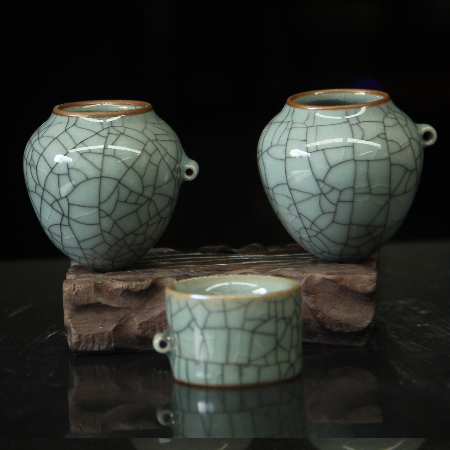 画眉鸟食罐鸟笼配件青瓷喂食器