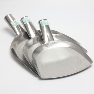 不锈钢大铲头 磨砂锅铲头 木柄大锅铲 加厚大号食堂餐厅烹饪铲