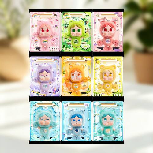 适用CRYBABY哭娃Care Bears爱心熊系列搪胶毛绒盲盒收纳展示盒