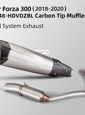 适用摩托排气管改装 FZ300 佛沙300不锈钢前段 K148/174碳纤尾段