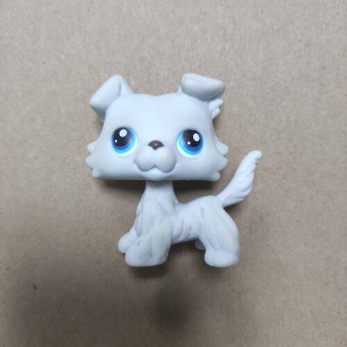 Q版宠物 lps pet微型的 天蓝色牧羊犬狗 小孩生日礼物玩具