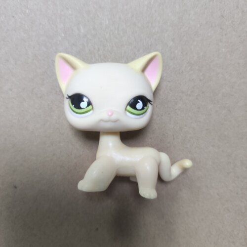 LPS Q版宠物 pet微型可爱的小朋友玩具 浅黄色猫 玩具