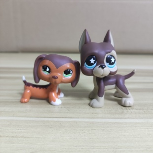 Q版宠物 lps pet微型的 萨凡纳腊肠狗拼星眼狗 小孩生日礼物玩具