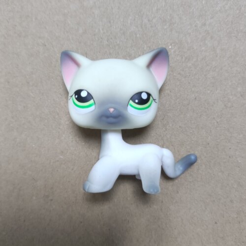 LPS Q版宠物 pet微型可爱的小朋友玩具 灰鼻白猫 玩具