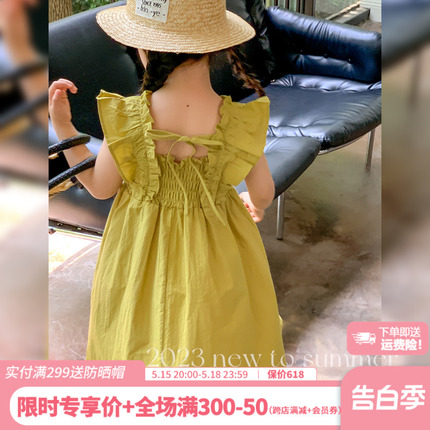 图图的商店  女童连衣裙2024夏装新款小飞袖裙子宝宝公主裙仙女裙