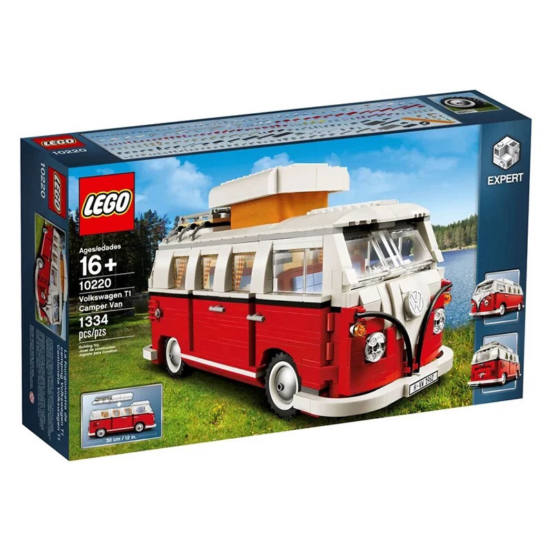 绝版LEGO乐高10220大众T1露营车创意男女孩组装积木拼搭玩具礼物