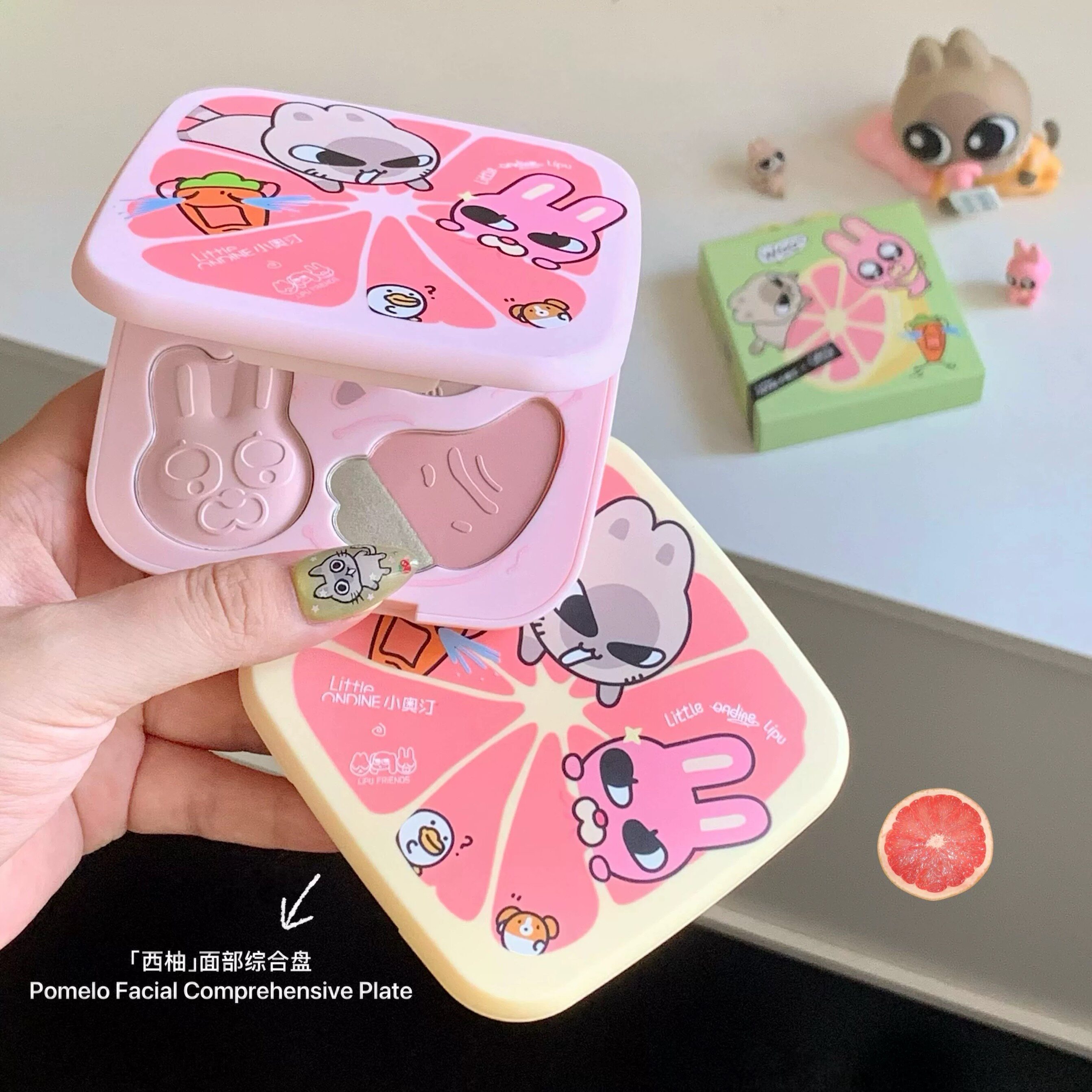 暹罗厘普联名~小奥汀五色面部综合盘小奥汀修容盘小奥汀眼影盘