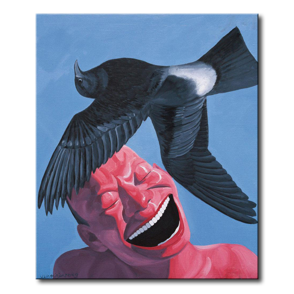 岳敏君 大风大浪中国当代艺术领军人物装饰画油画