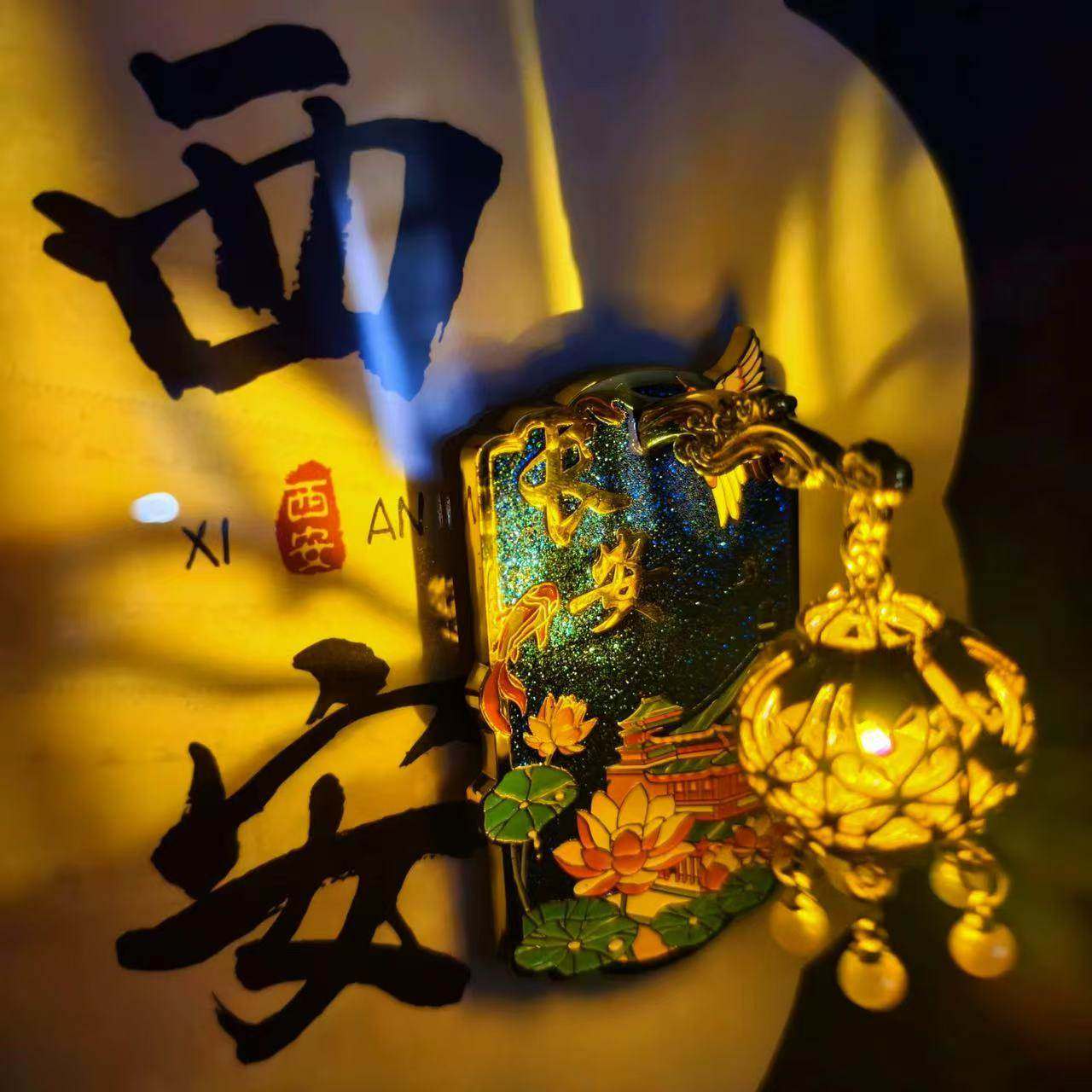 西安文创可亮灯灯笼冰箱贴古风建筑荷花装饰旅游纪念品装饰品,节庆用品/礼品,文化创意冰箱贴,淘宝优惠券,粉丝福利购,淘宝优惠卷