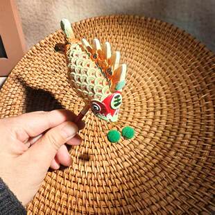 安徽黄山徽州非遗鱼灯冰箱贴旅游纪念型文化创意龙灯磁性装饰贴