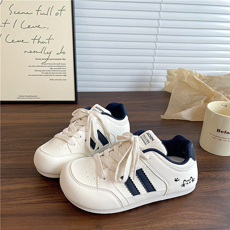 韩版板鞋女学生百搭小白鞋运动休闲鞋2026春季新款平底德训鞋,女鞋,时尚休闲鞋,淘宝优惠券,粉丝福利购,淘宝优惠卷