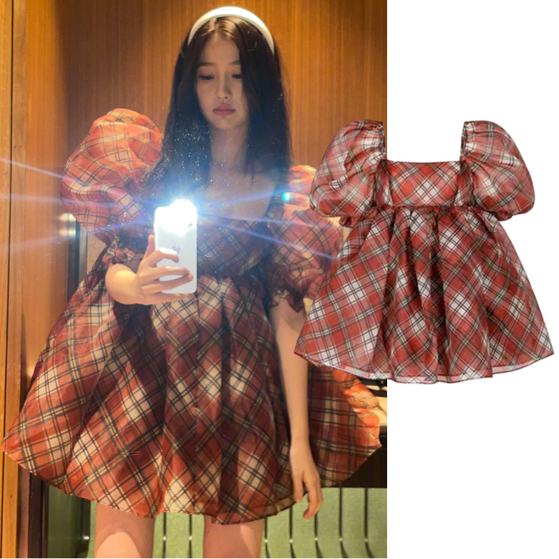 Selkie同款虞书欣甜美复古简爱格