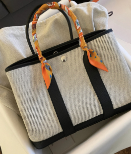 匠者老邢 手缝手包 花园30cm熊猫拼色帆布