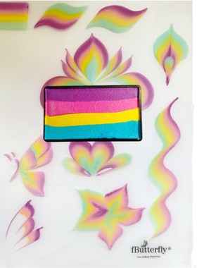 fButterfly蝶妆脸部妆容水溶性人体彩绘膏儿童面部专用速干颜料