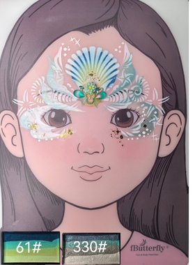 fButterfly蝶妆水性人体彩绘颜料海洋公主套装彩虹饼画脸舞台妆
