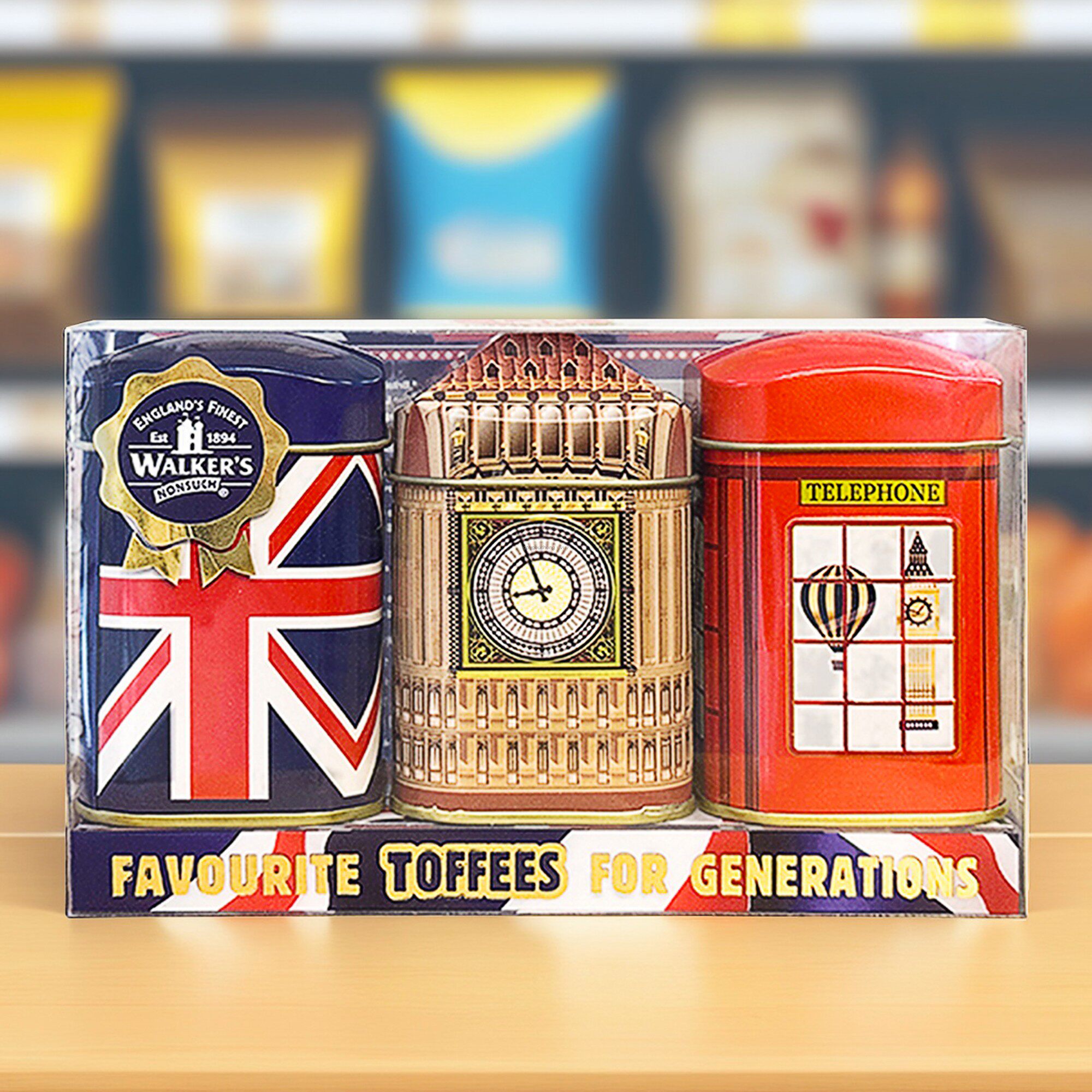英国进口零食糖果软糖Walkers沃尔克斯什锦太妃糖礼盒装英伦印象