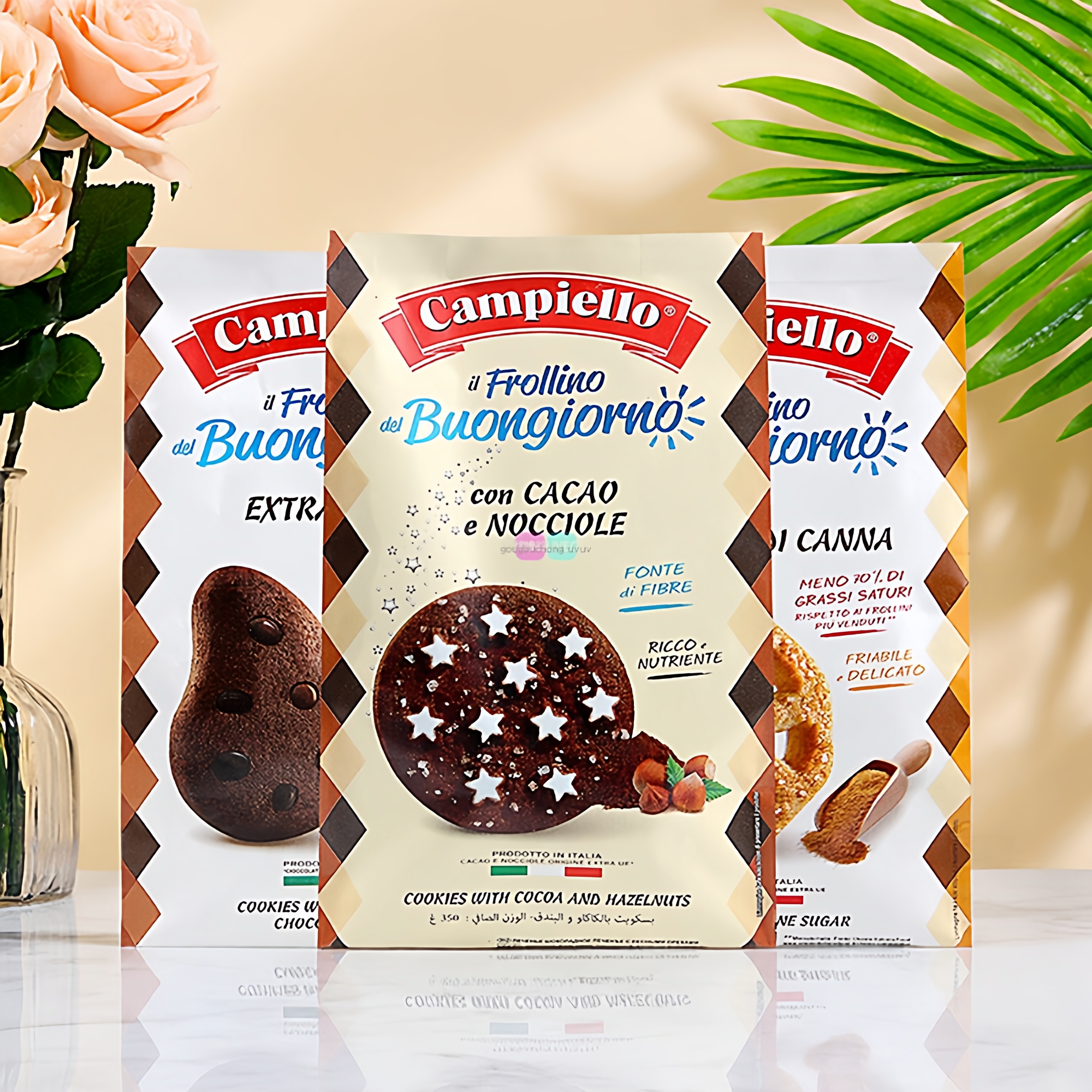 意大利原装进口零食特产小吃卡佩罗欧若拉可可榛果味曲奇饼干组合