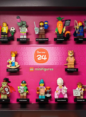 包邮积木收纳创意相框适用第24二十四季抽抽乐LEGO71037乐高人仔2
