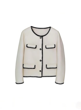 【玉米专享】序篇大衣XPYM65305新款短款贝壳袖短款100羊毛65305