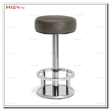 Пост -Модерный легкий роскошный кожаный бар -стул Накаджима Такама кафе кофе из нержавеющей стали из нержавеющей стали металлическое круговое столовое бар батон
