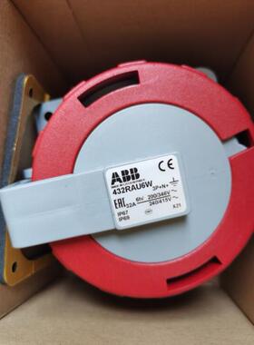 询价原装ABB五极暗装斜体工业插座 432RAU6W 32A 346-415V IP67议