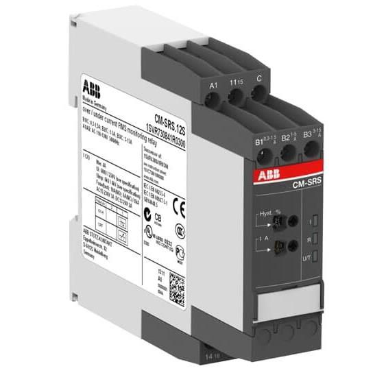 询价原装ABB单相电流监视器 CM-SRS.12S, 1c/o, 0.3-15A, 220-240