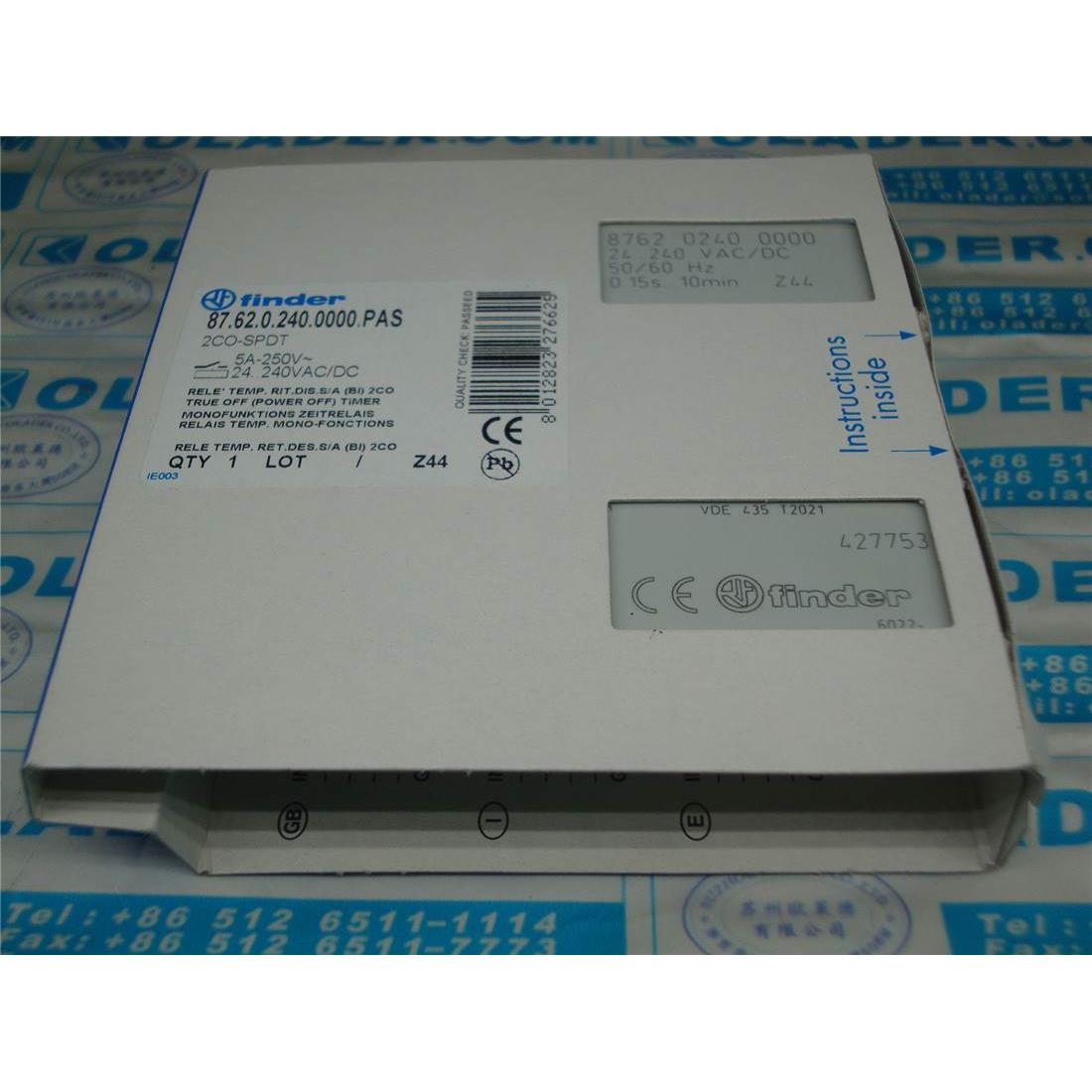 【工控数码】询价意大利FINDER时间继电器87.62.0.240.00