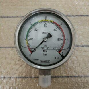 询价SAACKE扎克锅炉燃烧器压力表0~0.6Mpa G1/2现货议价