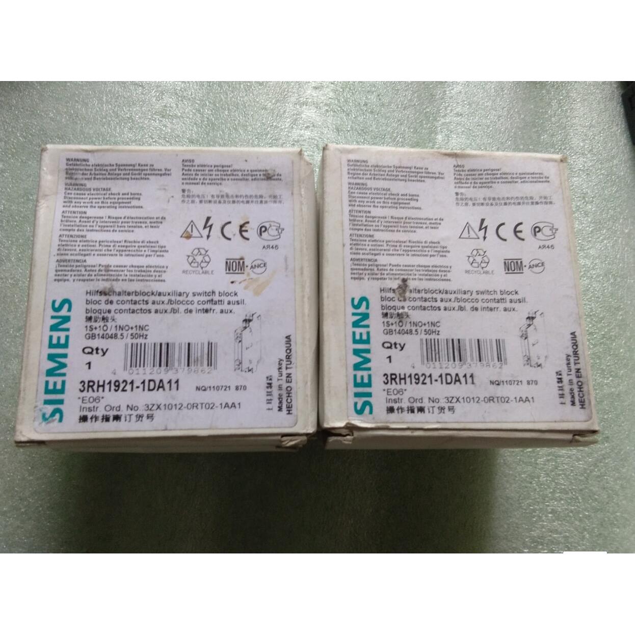 询价原装西门子3RH1921-1DA11辅助触头3ZX1012-0RT02-1AA