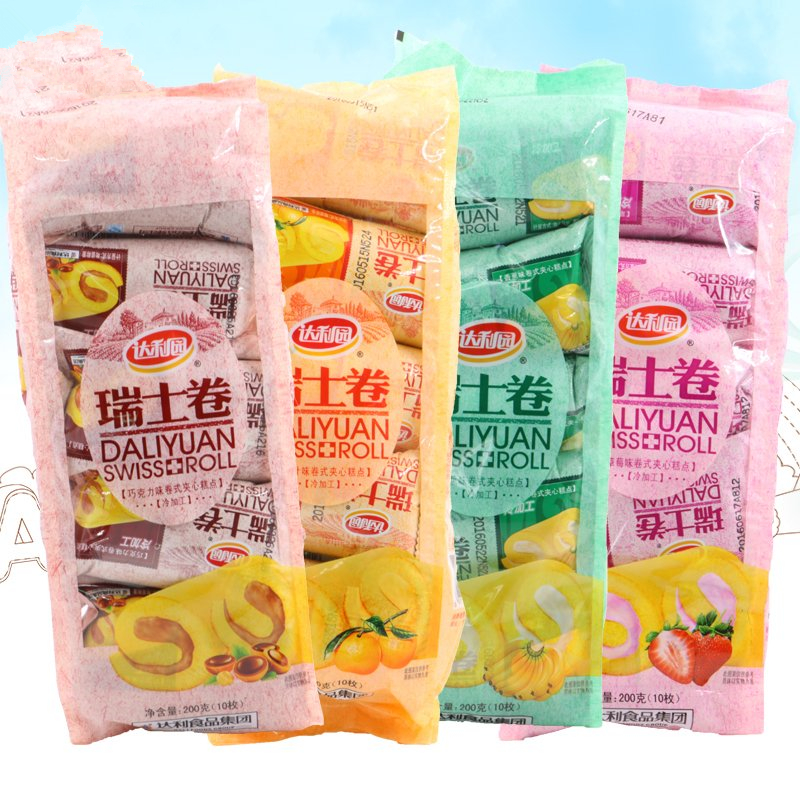 达利园瑞士卷200g*10袋整箱 西式糕点夹心面包早餐办公室下午茶点