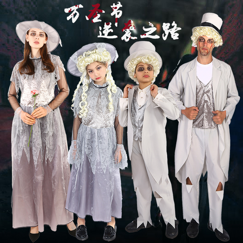 成人鬼新娘恐怖装扮万圣节连衣裙