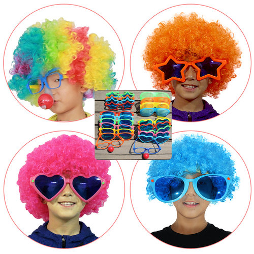 万圣节儿童成人小丑爆炸头