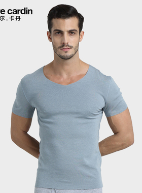 皮尔卡丹内衣男上衣专柜P552926超细棉无痕打底短袖T恤汗衫 XXL码