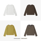WITHSUUGAR｜SILKEN 条纹 tee TOUCH 长绒棉桑蚕丝羊毛混纺长袖