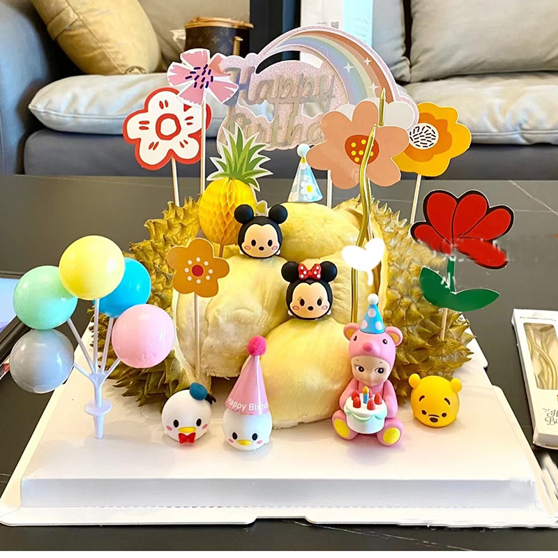 网红真榴莲生日蛋糕diy装饰摆件