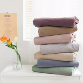 500tc秋冬纯棉全棉贡缎磨毛床笠床包被套枕套可定做定制圆床