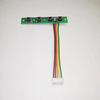 按键面板pcb 微动开关1 2 3 4组微动开关带线 成品散件套件杜邦头