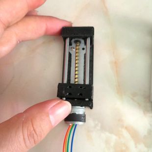 丝杆滑块步进电机带支架滑台2相4线丝杆马达15mm直线微型滑车