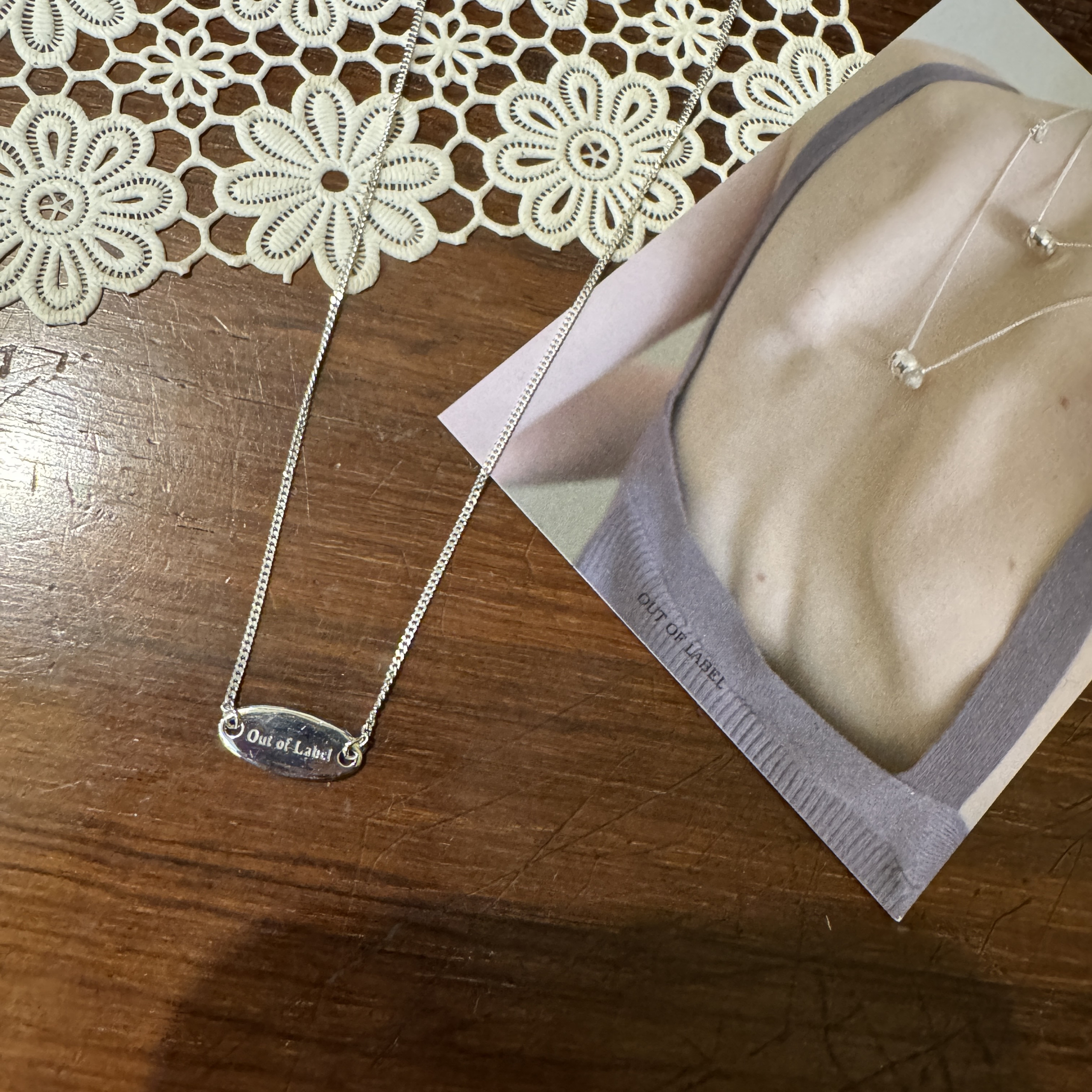韩国outoflabel纯银简约百搭项链