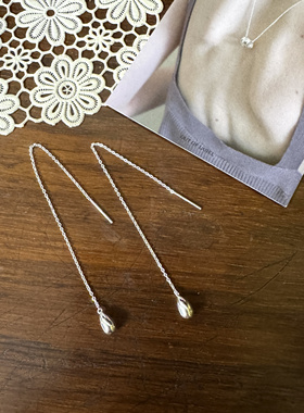 自制out of label通体S925纯银流苏长款耳坠耳线happyrim自留款