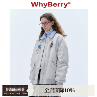 美式 FLY乐园 休闲飞行夹克外套百搭灰色2025秋冬 24AW WhyBerry