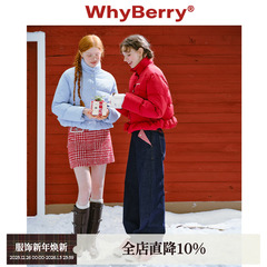 WhyBerry 24AW“莓果舒芙蕾”红色短款棉服少女风保暖新年红2025