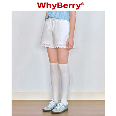 甜美WhyBerry短款花边短裤