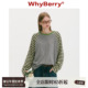 25AW 青苹果 条纹宽松插肩袖 WhyBerry 上衣显瘦休闲长袖 T恤