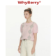 短袖 WhyBerry 学院风菱格针织上衣早春新款 暮色花信 t恤女 26SS